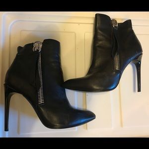 Steve Madden Black Leather Booties
